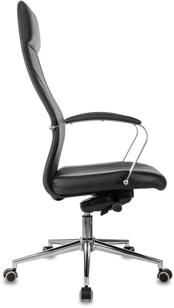 Кресло руководителя Бюрократ CH-610SL-Lux черный эко.кожа крестов. металл хром