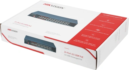 Коммутатор Hikvision DS-3E0326P-E/M(B) 25x100Mb неуправляемый