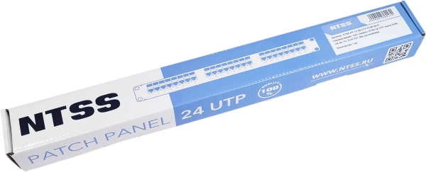 Патч-панель NTSS (NTSS-PP-1U-24-UTP-RJ45-5E-D) 19" 1U 24xRJ45 кат.5E UTP