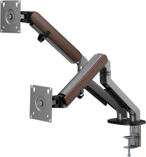 Кронштейн для мониторов Ultramounts UM735WD серый/коричневый 17"-27" макс.7кг крепление к столешнице