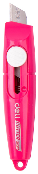 Нож канцелярский Deli E2020 Vivid Mini шир.лез.9мм фиксатор сталь ассорти блистер