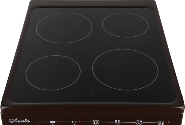 Плита Электрическая Лысьва EF4004MK00 коричневый стеклокерамика (без крышки)