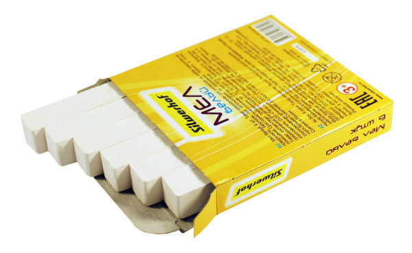 Мел белый Silwerhof 882085-06 Солнечная коллекция (6шт) картон.коробка