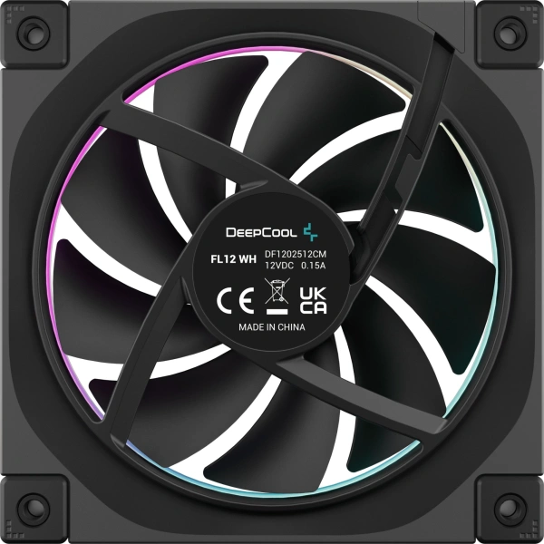 Вентилятор для корпуса Deepcool FL12 ARGB 120х120x25 черный 4-pin (R-FL12-BKAPN1-G) Ret
