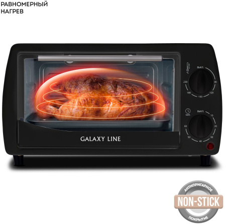 Мини-печь Galaxy Line GL 2626 10л. 1000Вт черный
