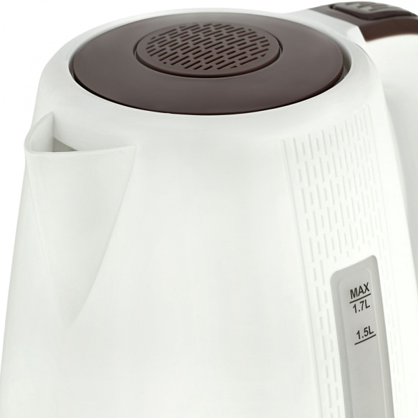 Чайник электрический Vitek VT-7055 1.7л. 2150Вт белый/коричневый (корпус: пластик)