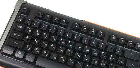 Клавиатура Оклик 717G BLACK DEATH черный/серый USB Multimedia for gamer LED