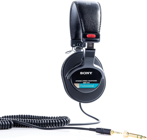 Гарнитура мониторные Sony MDR-7506 3м черный проводные