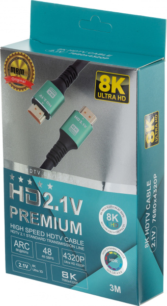 Кабель соединительный аудио-видео 012392 HDMI (m)/HDMI (m) 3м. позолоч.конт. черный