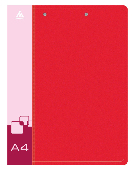 Папка метал.зажим/метал.зажим Бюрократ -PZ07C+C A4 пластик 0.7мм кор.20мм торц.карм с бум. встав ассорти