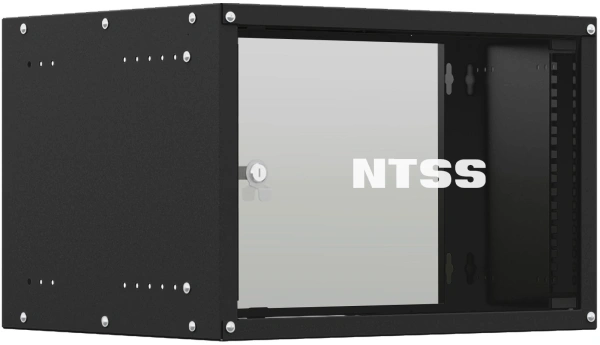 Шкаф коммутационный NTSS Lime (NTSS-WL6U5545GS-BL) настенный 6U 550x450мм пер.дв.стекл несъемн.бок.п