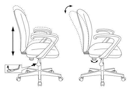 Кресло детское Бюрократ KD-W10AXSN синий 26-21 крестов. пластик белый пластик белый