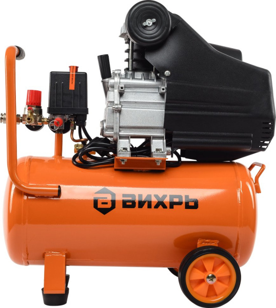 Компрессор поршневой Вихрь КМП-260/24 масляный 260л/мин 24л 2000Вт оранжевый/черный