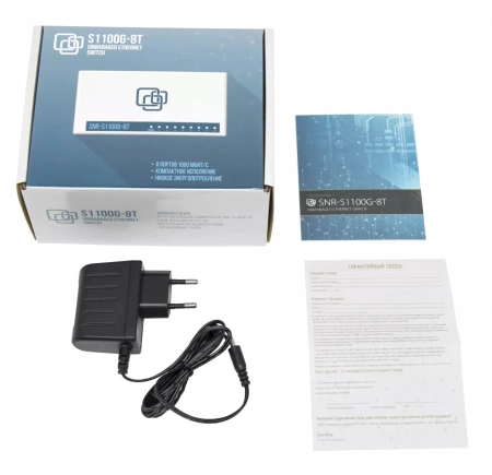 Коммутатор SNR SNR-S1100G-8T (L2) 8x1Гбит/с неуправляемый