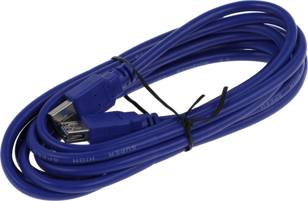 Кабель-удлинитель Premier 5-905 USB 3.0 A(m) USB 3.0 A(f) 3м (5-905(3,0)-3.0(BL)) синий (пакет)