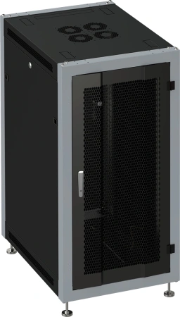 Шкаф серверный Sysmatrix (SL 6827.932) напольный 27U 600x800мм пер.дв.перфор. металл 800кг черный 650мм 52кг 1330мм IP20 металл