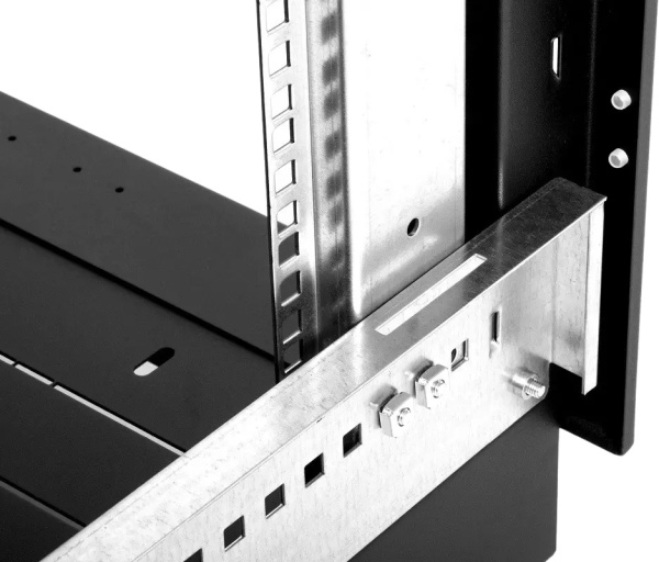 Шкаф коммутационный ЦМО (ШТК-М-18.6.6-1ААА-9005) напольный 18U 600x600мм пер.дв.стекл задн.дв.стал.лист 2 бок.пан. направл.под закл.гайки 270кг черный 455мм 48.6кг 180град. 960мм IP20 сталь