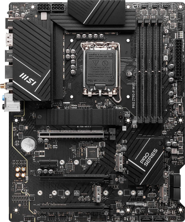 Материнская плата MSI PRO Z790-P WIFI Soc-1700 Intel Z790 4xDDR5 ATX AC`97 8ch(7.1) 2.5Gg RAID+HDMI+DP