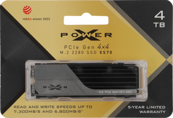 Накопитель SSD Silicon Power PCIe 4.0 x4 4TB SP04KGBP44XS7005 XS70 M.2 2280