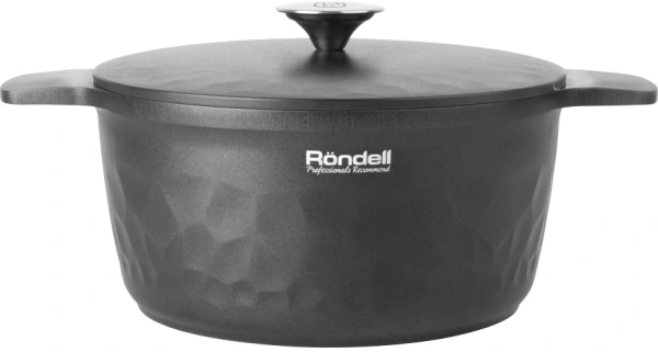 Кастрюля Rondell ArtDeco RDA-1254 4.8л. d=24см (с крышкой) черный