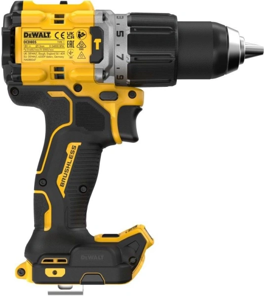 Дрель-шуруповерт DeWalt DCD805H2T аккум. патрон:быстрозажимной (кейс в комплекте)
