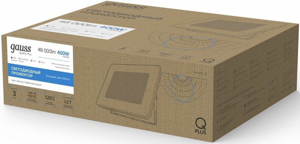 Прожектор уличный Gauss Qplus 690511400 светодиодный 400Втсерый