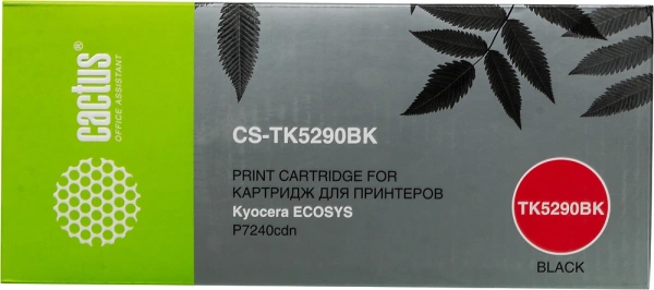 Картридж лазерный Cactus CS-TK5290BK TK-5290BK черный (17000стр.) для Kyocera Ecosys P7240cdn