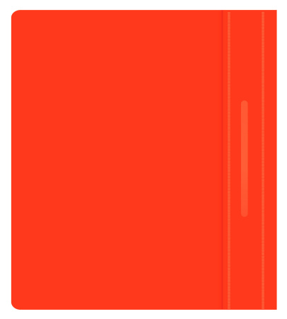 Папка-скоросшиватель Бюрократ Люкс -PSL20A5RED A5 прозрач.верх.лист пластик красный 0.14/0.18