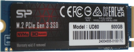 Накопитель SSD Silicon Power PCI-E 3.0 x4 500Gb SP500GBP34UD8005 UD80 M.2 2280