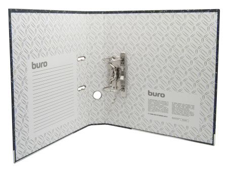 Папка-регистратор Buro МР50-332ВК/SBURO A4 50мм картон/бумага черный мет.окант. сборная