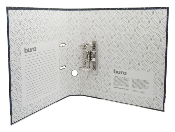 Папка-регистратор Buro МР50-332ВК/SBURO A4 50мм картон/бумага черный мет.окант. сборная