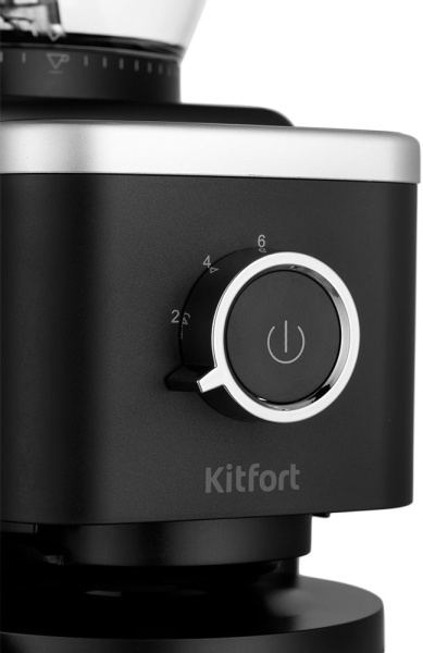Кофемолка Kitfort КТ-7167 200Вт сист.помол.:жернова вместим.:240гр черный