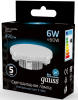 Лампа светодиодная Gauss GX53 6Вт цок.:GX53 таблетка 220B 4100K св.свеч.бел.нейт. (упак.:10шт) (108008206)