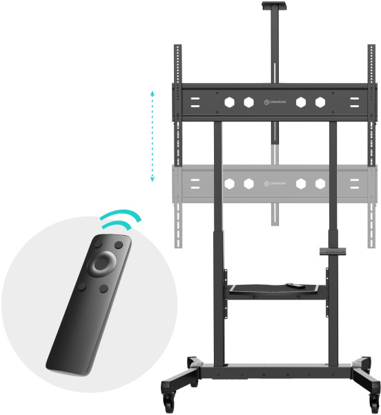 Стойка для телевизора Onkron TS1991 eLift черный 50"-100" макс.120кг напольный наклон