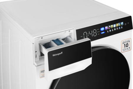 Стиральная машина Weissgauff Premium WM 999 Full Touch DC Inverter Steam класс: A+++ загр.фронтальная макс.:10кг белый инвертер