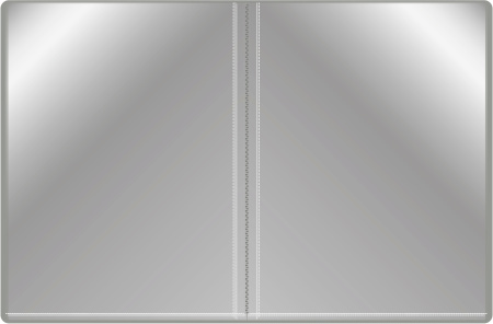 Папка с 20 прозр.вклад. Бюрократ -BPV20GREY A4 пластик 0.6мм торц.карм с бум. встав серый