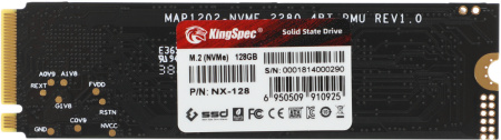 Накопитель SSD Kingspec PCI-E 3.0 x4 128Gb NX-128 M.2 2280 0.9 DWPD