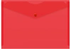 Конверт на кнопке Бюрократ -PK804A5RED A5 пластик 0.18мм красный
