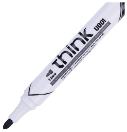 Маркер для досок Deli EU00120 Think круглый пиш. наконечник 2мм черный