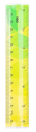 Набор линеек Deli EH649 пластик дл.15см ассорти компл.:лин.15см./треуг.2шт пластиковый пакет с европодв.
