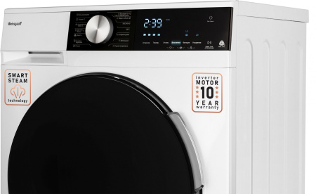 Стиральная машина Weissgauff Premium WMD 47148 DC Inverter Steam класс: A загр.фронтальная макс.:8кг (с сушкой) белый инвертер