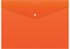 Конверт на кнопке Бюрократ -PK803ANOR A4 непрозрачный пластик 0.18мм оранжевый