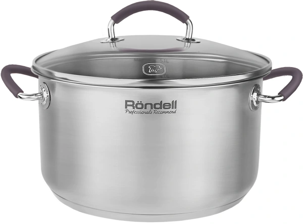 Кастрюля Rondell Akzent RDS-1389 5.1л. d=24см (с крышкой) стальной
