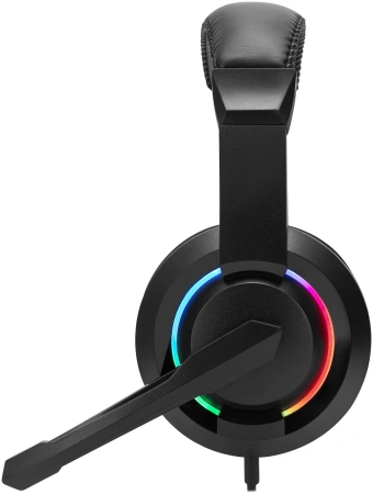 Наушники с микрофоном Оклик HS-L315G черный 1.8м накладные USB оголовье (2007552)