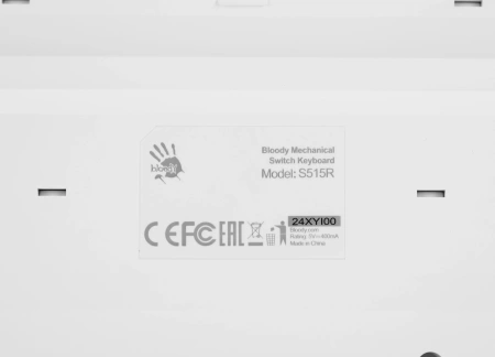 Клавиатура A4Tech Bloody S515R механическая белый USB for gamer LED (S515R ICY WHITE)