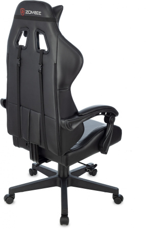 Кресло игровое Zombie GAME TETRA черный/карбон эко.кожа крестов. пластик