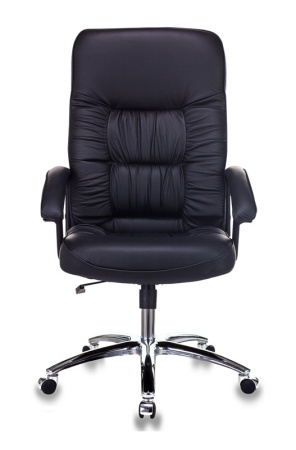 Кресло руководителя Бюрократ T-9908AXSN-AB черный кожа крестов. металл хром