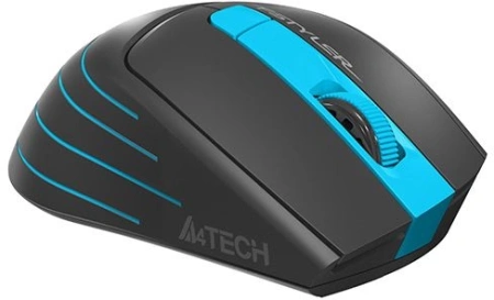 Мышь A4Tech Fstyler FG30 серый/синий оптическая (2000dpi) беспроводная USB (6but)