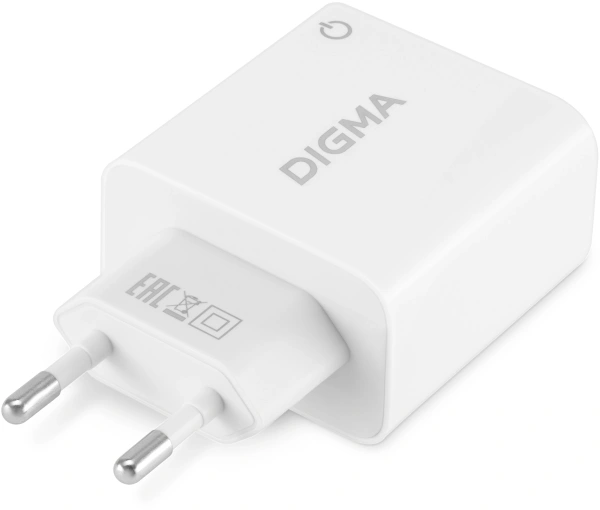 Сетевое зар./устр. Digma DGWC-2U-3A-WG 15W 2.1A+1A 2xUSB универсальное белый