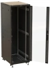 Шкаф серверный Hyperline TTBR-3268-AS-RAL9004 напольный 32U 600x800мм пер.дв.перфор. задн.дв.спл.стал.лист 2 бок.пан. 1000кг черный 710мм 94.5кг 1610мм IP20 сталь